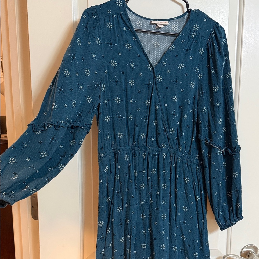 Knox Rose Blue Floral Long Sleeve Dress